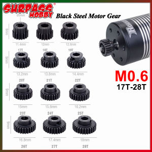 M0.6 17T 18T 19T 20T 21T 22T 23T 24T 25T 26T 27T 28T 5mm Shaft Metal Pinion Steel Motor Gear for 1/10 RC Car Model Toy Parts