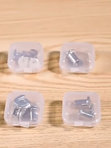 Transparent Small Box Mini Covered Square Earplugs Jewelry Earrings Storage Earrings Box Parts Box