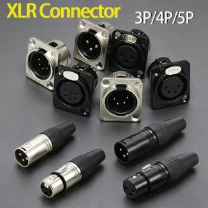 1PC XLR Cáp Âm Thanh Kết Nối Micro Chuyên Nghiệp Dây Nam Nữ Jack Cắm Cho Thiết Bị Âm Thanh 3/4/5Pin Tùy Chọn
