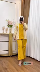 SETELAN CELANA KATUN HARUKA MIX POPLIN TERBARU/KEMEJA  KATUN HARUKA CELANA POPLIN/SETCEL KEKINIAN/BUSUI FRIENDLY/BISA COD/PROMO TERBAIK