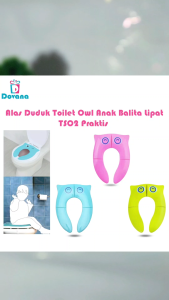 Dovana Alas Duduk Toilet Lipat Anak Balita TS02 Owl Praktis Higienis Travel Portable Folding Seat