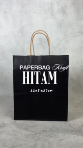 Paper bag Kraft Polos Warna Hitam | Paperbag Hadiah Ulang Tahun | Paperbag Shopping Bag | Tas Kertas Polos Kraft Warna | Paper Bag Kado souvenir wedding | Paperbag Packaging Olshop