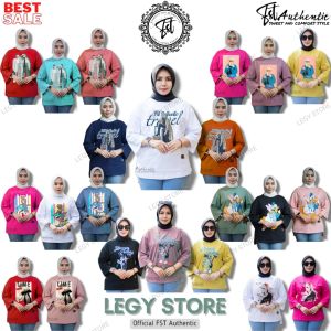 ATASAN WANITA OVERSIZE FST MODEL PINGUIN LENGAN 7/8 KAOS WANITA OVERSIZE STYLE HIJAB