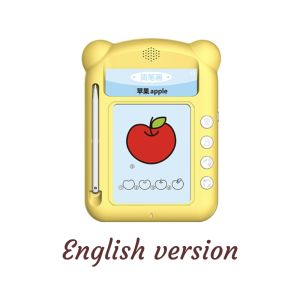 Chinese English Learning Card Reader with Drawing Board Kids Montessori Learn Machine Early Education Toy for Children