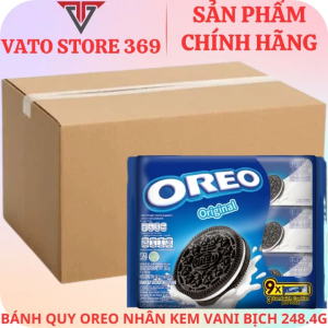 Bánh quy OREO socola vị vani bịch 248.4g ( 9 gói x 27.6g )
