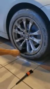 Soft Brush Car Wash Tire Tayar Brush Cleaner Vehicle Motorcycle Wheel Care Sport Rim Brush Washing Cleaning Tool Alat Cuci Kereta