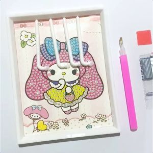 TAIYO DIY Watercolor Diamond Painting Frame Sanrio Water Color Cat Air Karakter Berlian Lukisan Bingkai Paint Warna