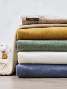 ROMON | Romon Mens Knitted Sweater Slim Fit Round Neck Pullover Fashionable Solid Color Autumn Spring Business Casual Long Sleeve Top