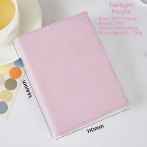 Compact Candy Color Leather Notebook 240 Pages