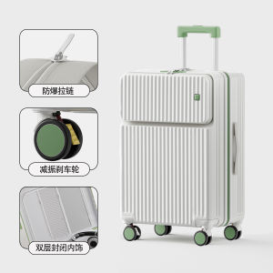 High Capacity 24 Inch Front Opening Luggage Zipper Boarding Travel Suitcase for Men And Women Cute Cartoon Soft Baggage