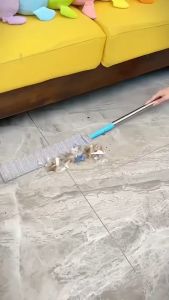 ไม้ปัดฝูนปัดม่าน 136 ซม. B715 รุ่นไม้ถูซอก แบบถอดผ้าซักยืดหดได้ถูกสุด