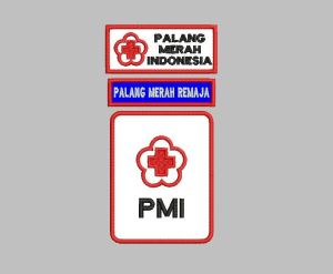 LOGO BORDIR PMI sdsmpsma ( palang merah indonesia ) redyy stok