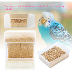 No Mess Bird Feeders 1/2Pcs Pet Bird Prevention Splash Food Container Parrot Hanging Automatic Feeder Bird Feeder Starling Tiger Skin Peony