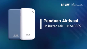 Modem Wifi 4G Glocalme HKM G009 Unlimited World Wide Roaming 6Bln + Indosat 215GB 1thn