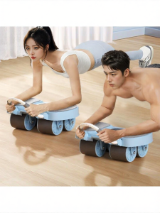 BAQILING | Automatic Rebound Ab Wheel Four-Wheel Roll Trainer