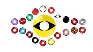 Magister Softlens Cosplay Manga Anime Naruto Halloween Lensa Kontak DIA 14.5MM Putih Hitam