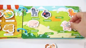 SKISOPGO 10 Pages Busy Book for Kids Quiet Books Babys First Enlightenment Book Early Learning Activity Book