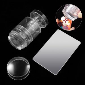 1Pcs Rotatable Nail Art Stamp Adjustable Pattern Size Clear SoftSilicone Fingertip Printing Seal for Manicure Salon Stamper Tool