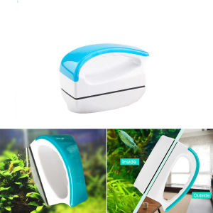 HATELI Magnetic Aquarium Fish Tank Glass Algae scrapers Glass Cleaner Scrubber Clean Brush Floating Scratch Free Non Slip magnetizing