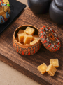 Handmade Honeyed Pear Lozenges Minty Sweetened Snacks Throat Soothers Tin Can Autumn Winter Recommended Speciality Candy Treats. 