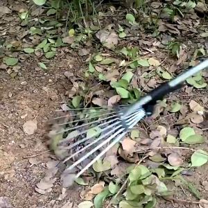 Cây Cào Cỏ Chổi Thép Cào Lá Làm Vườn Gấp Gọn Có 9 Răng Đa Năng Có Thể Điều Chỉnh Cao Thấp Và Độ Rộng Răng