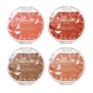 【Direct From Japan】CANMAKE Cream Blush Pearl | Rose Petal (Shade P02) | Glowy & Natural Blush