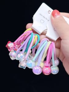 Durable Childrens Hair Ties Girls Elastic Hair Bands Cute Colorful Hair Accessories for Baby Girls Non-Damaging Hair Ropes