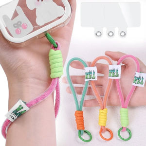 สายคล้องข้อมูลบริเวณที่ปลอดภัย สายโทรศัพท์ตาข่ายเรืองแสงเคลื่อนที่ได้พร้อมแผ่นปะสายสั้นอุปกรณ์เสริมแบบแขวน