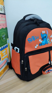 < D1-216 > 46CM STITCH Design School Korea Backpack / Beg Galas Sekolah Rendah & Menengah / Kids Girl Kanak-Kanak
