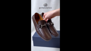 Giày Lười Nam Công Sở Bằng Da Thật Màu Nâu - Germano Bellesi - Sản Xuất Thủ Công Tại Italy_138
