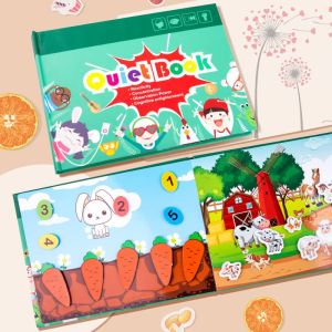 Number/vegetable/traffic/animal montessori educational Quiet Book play & learn busy book buku senyap mainan kanak kanak