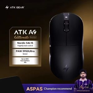 ATK A9 Air Ultimate Tri-Model Wireless Gaming Mouse Dual 8KHz 42000DPI 750IPS PAW3950UItra Lightweight Ergonomic E-sports Custom