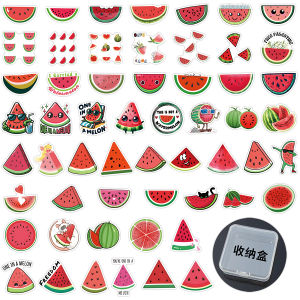 สติกเกอร์ตกแต่งหน้าบันทึกรูปmelon 55 ชิ้น ดูดซับน้ำ กาวติดได้ด้วยตัวเอง สติกเกอร์ตกแต่งภาพวาดลายนูนสุดน่ารักสำหรับเด็ก