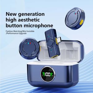 ♥ SFREE Shipping ♥ Q81 Wireless Lavalier Lapel Microphone compatible for iPhone iPad Android Type-C Phone Live Game Recording Interview with Magnetic Clip