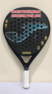 Padel Racket Joma Stadium PWR Black Turquoise 12K Carbon Eva / Raket Padel Joma Stadium PWR