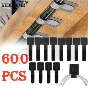 Kebeteme 60 cái Dây buộc cáp tái sử dụng dây buộc dây sắp xếp vòng thắt dây tự dính dây có thể điều chỉnh dây sắp xếp bàn quản lý
