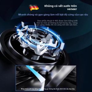 MONLEYTA | Máy tỉa râu điện tử di động của Đức dành cho nam Máy cạo râu cầm tay chạy bằng pin dùng trong hành trình Máy cạo râu mini