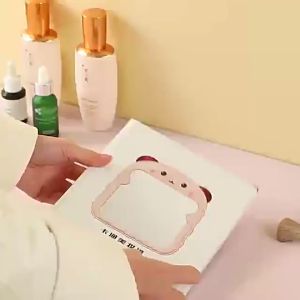 AI-K153 Cermin Lipat Portable Karakter Cermin Duduk Kaca Portable / Cermin Meja Rias Bentuk Kucing / Kaca Rias Make Up / Cermin Rias