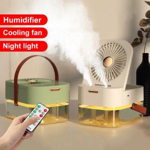 New Fan Humidifier Portable Fan Air Cooler Air Humidifier USB Fan Desktop Fan With Night Light For Summer Home Appliance