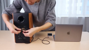 Rocoren สาย AUX สายออดิโอ 3.5มม. กล่องทีวี 2RCA 3.5แจ็ค ร่วมกับเทียบเครื่องออดิโอ 2 RCA ตัวผู้ตัว