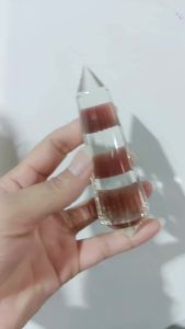 11cm 24-Sided Natural White Crystal、Natural Crystal Very Rare Double Terminated Crystal Wand Point Spiritual Reiki 1pcs