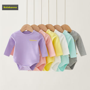 ชุดบอดี้สูทผ้าฝ้ายแท้ใส่ช่วงฤดูใบไม้ผลิสำหรับเด็กทารกรอมเปอร์สูททรงสามเหลี่ยมป้องกันหน้าท้องแขนยาวสำหรับเด็กทารกชุดคลานสำหรับเด็กทารกชายและหญิงเสื้อตัวใน