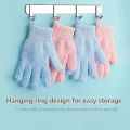 🇸🇬【SG stock】Bath Gloves Removing Body Scrub Shower Dead SKin Cell Massage Scrubbing Skin Surface Exfoliation 5 Fingers Shower Bath Scrub Gloves /Bath Peeling Exfoliating Glove Shower Scrub Gloves Resistance. 