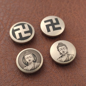 Brass Buddha Head Accessories Purse Cover Belt Lash Rivet Bag Screw Account Book Nail Snap Fastener Million Words Decorative Buckle