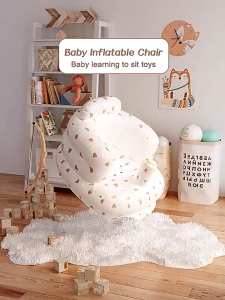 Inflatable Baby Sofa Portable Kids Sofa Baby Chair With Air Pump High For Sitting Training 8 Variation