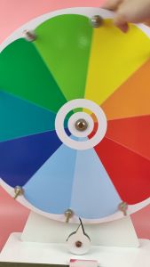 Vòng quay may mắn kêu tạch tạch 10 ô bông hoa trúng thưởng làm sự kiện chương trình giáo dục event