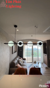 Đèn thả trần ngang 130cm trang trí bàn ăn quầy bar bàn làm việc led 3 màu 220V TTK138T4 Tân Phát