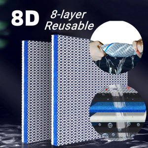 New Recyclable 8D Aquarium Filter Sponge 8-layer 6D Biochemical Fish Tank Filter Media Cotton Glue-free Aquarium Accessories