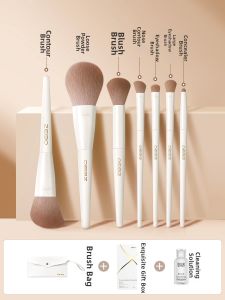 OEIEZ | Professional Eye Shadow Blush Contour Make-up Brush Set Animal Hair