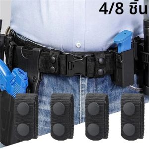 4/8 ชิ้นเข็มขัดยุทธวิธีหัวเข็มขัด Heavy Duty เข็มขัด Keeper แบบพกพาสายรัด Molle เข็มขัดอุปกรณ์กีฬากลางแจ้ง